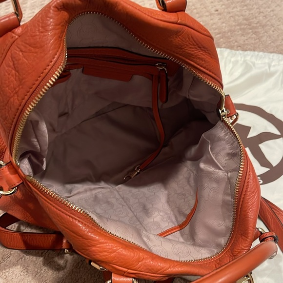 Michael Kors Burnt Orange Oversize Purse Crossbody Bag - Picture 3 of 4